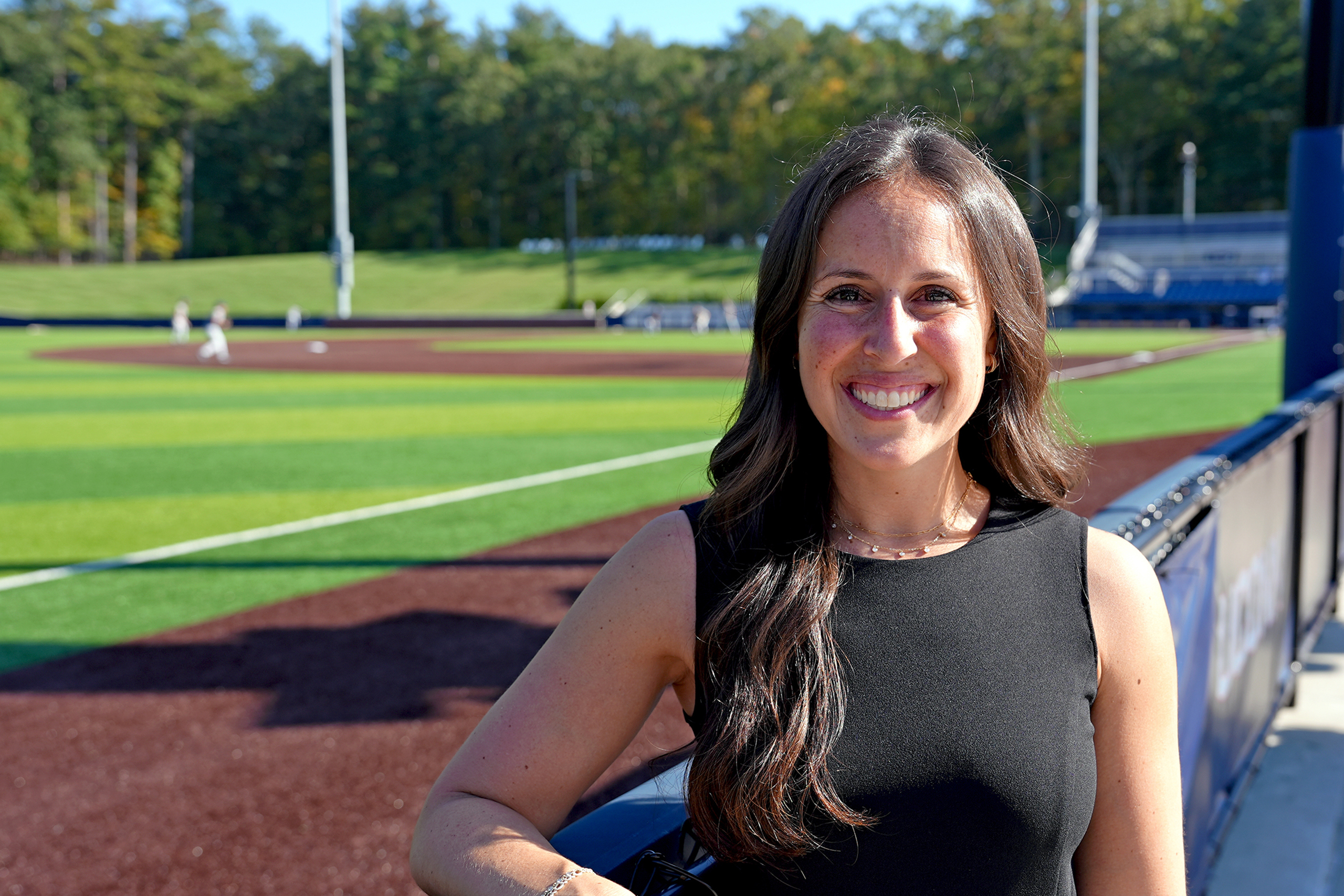 Jennifer Fields at an athletic field